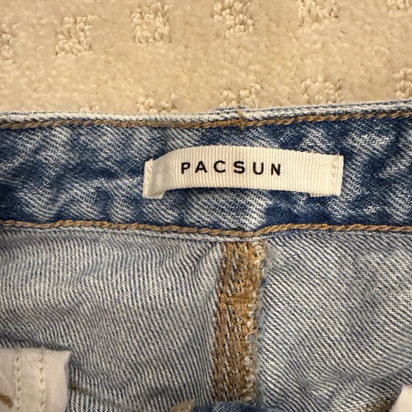 PacSun High Rise Festival Distressed Denim Cutoff Shorts Size 24 - Picture 3 of 5